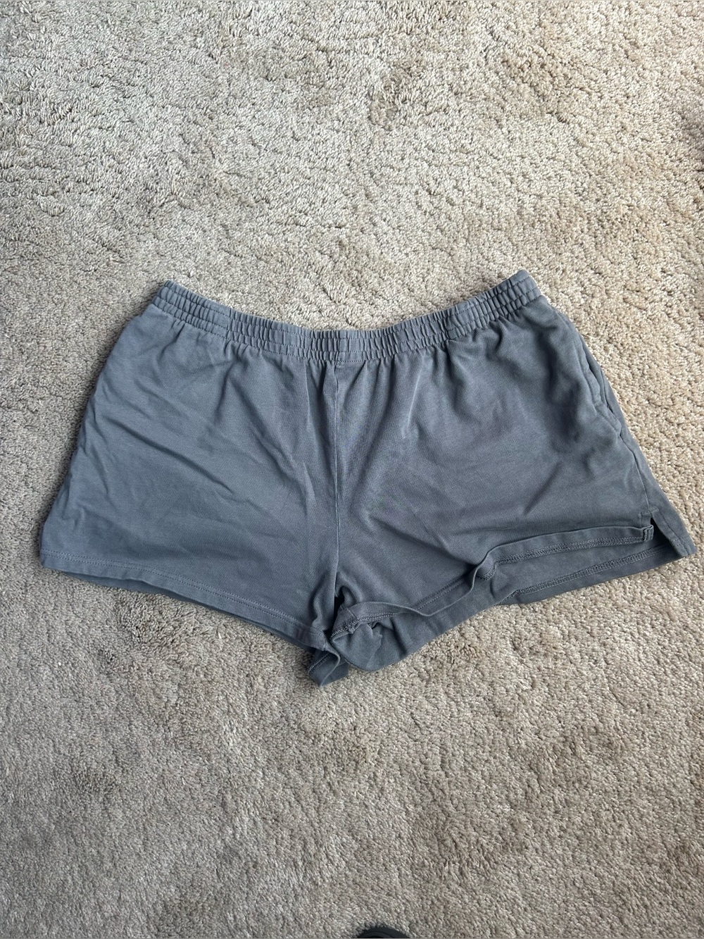 Women's Soft Elastic Waist Gray Shorts